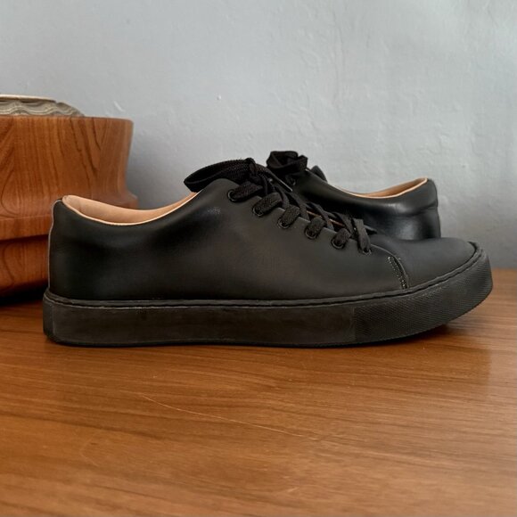 Crown Northampton Overstone Derby Shoes Black Leather Size UK 9 - Picture 2 of 11